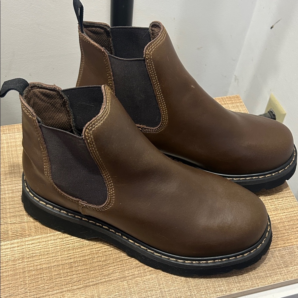 Brahma Dark Brown Leather Ankle Boots